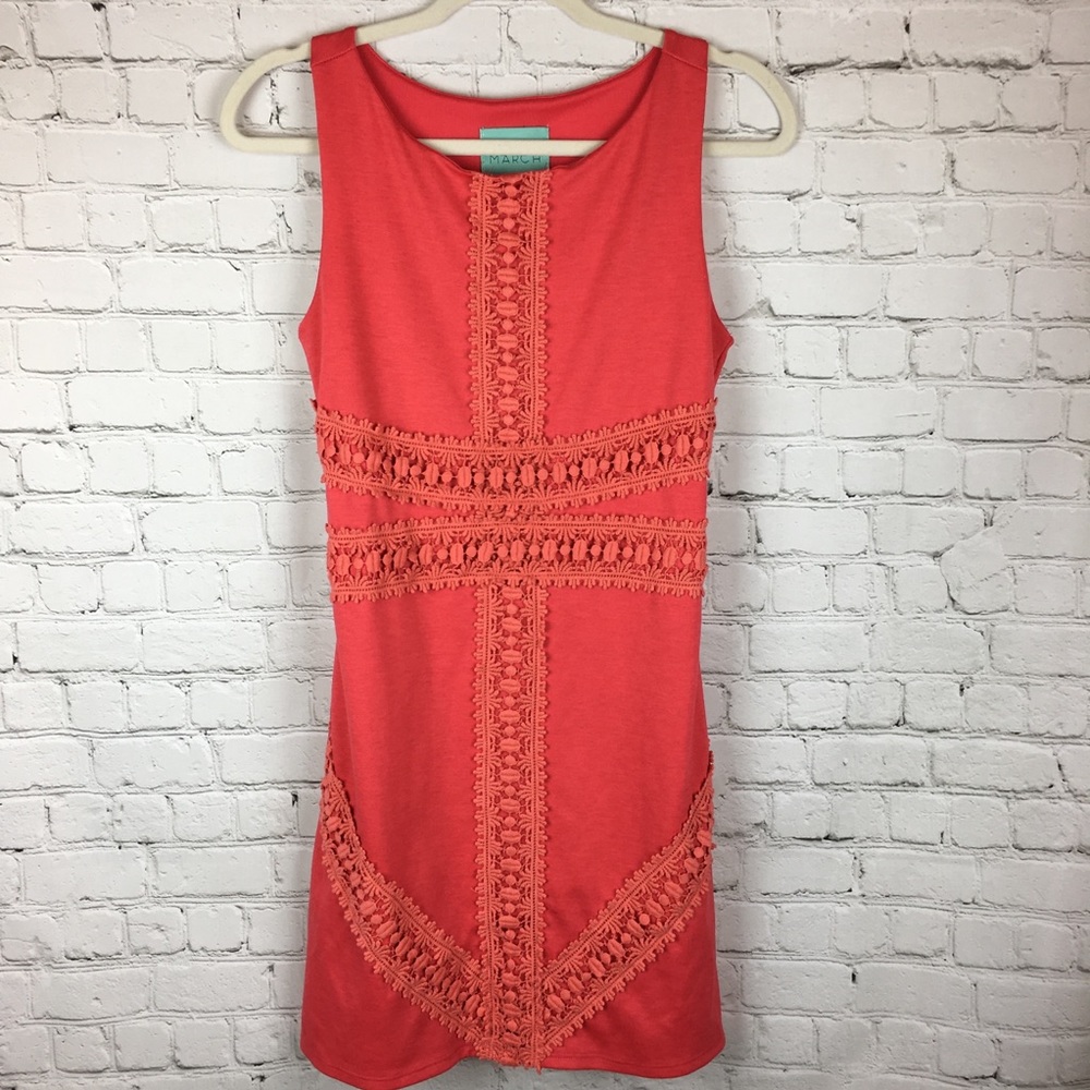 Judith March coral dress